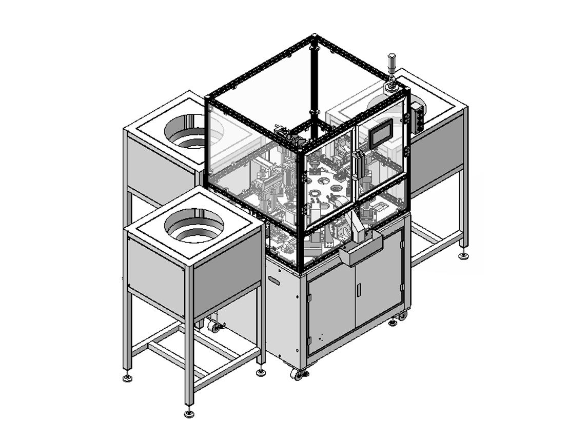 Lens three-piece assembly machine